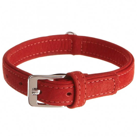 Karlie Collar Buffalo made of calf leather - Red - 27 cm/10 mm 