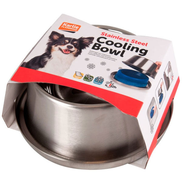 Karlie Flamingo Stainless Steel Cooling Bowl - 1400 ml