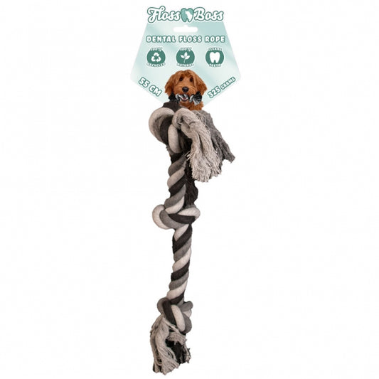 Floss Boss Dental Cotton Rope with 3 Knots / 55 cm
