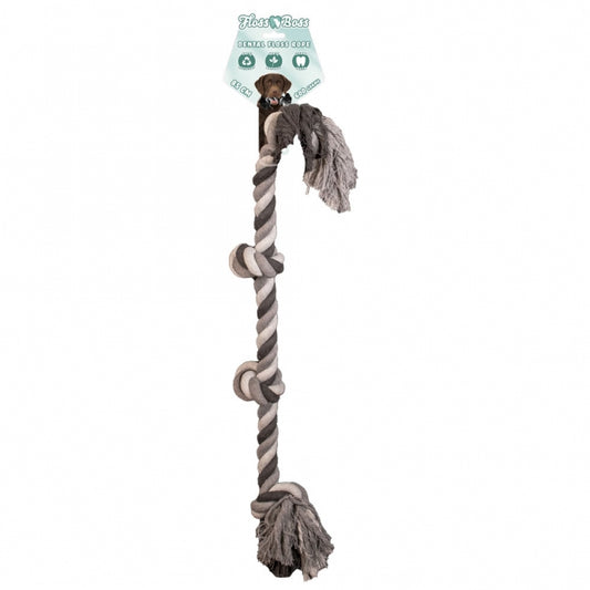Floss Boss Dental Cotton Rope with 4 Knots / 85 cm