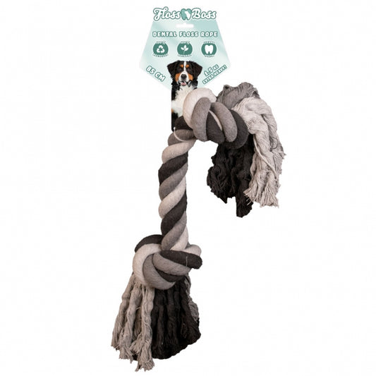 Floss Boss Dental Rope Cotton Rope with 2 Knots - 85 cm