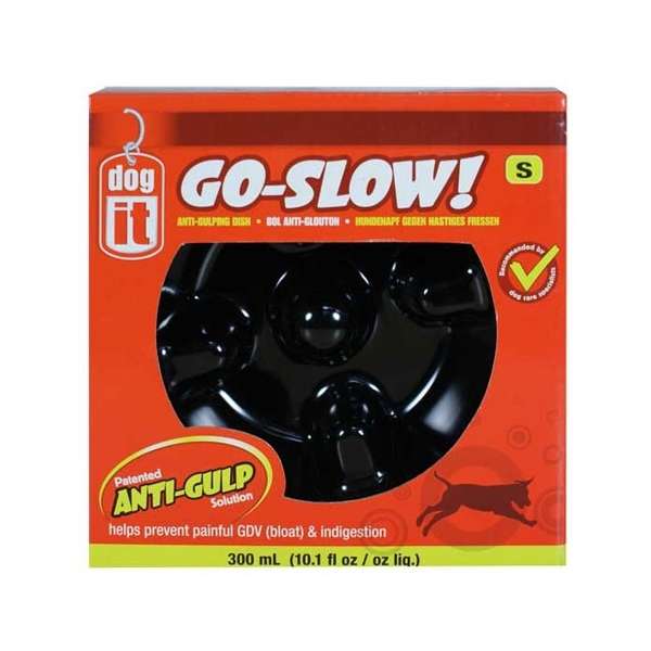 DOGIT Go-Slow Anti-Gulping Bowl Black 600 ml